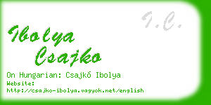 ibolya csajko business card